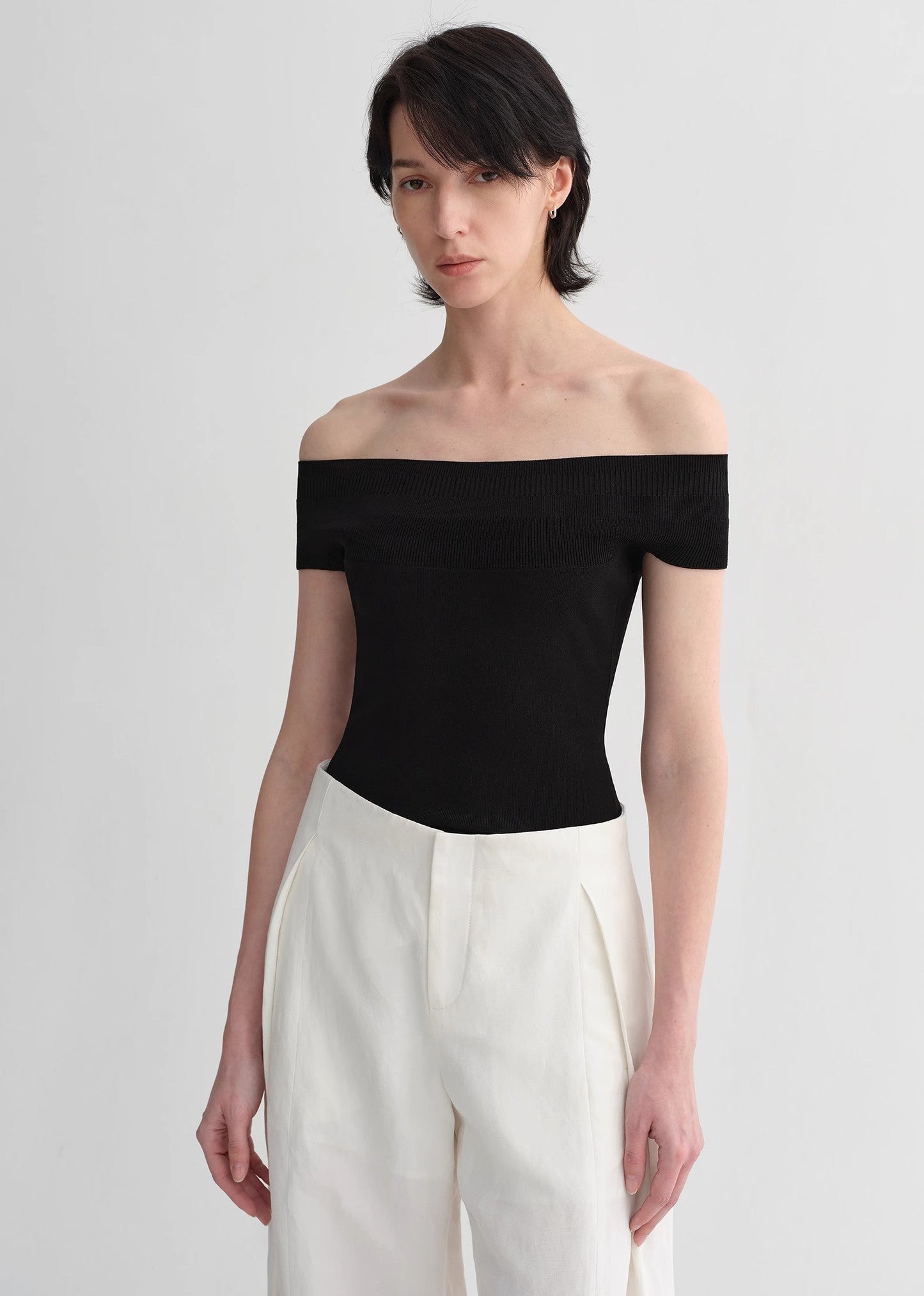 Mulberry Silk Blended One-Shoulder Strapless Elegant Multi-Color Knitted Summer image 5