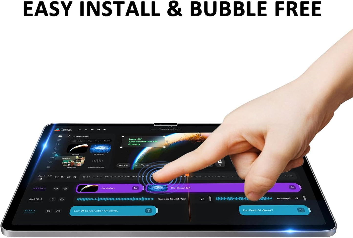 TOPESCT 2-Pack Screen Protector for iPad Pro 11-Inch M4 (2024), 9H image 2