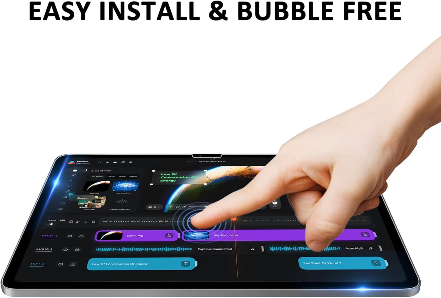 TOPESCT 2-Pack Screen Protector for iPad Pro 11-Inch M4 (2024), 9H image 2