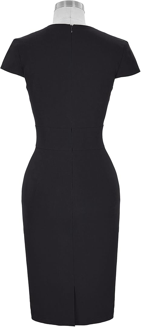 GRACE KARIN Womens Vintage Pencil Work Dress Short Cap Sleeve 1950s Dress image 3