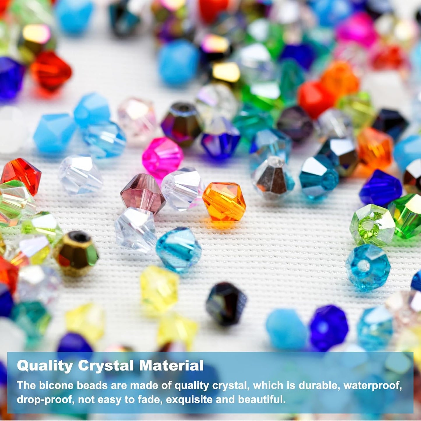 PATIKIL 840 Pcs Lemon Yellow 4mm Faceted Crystal Beads Jewelry Making image 22