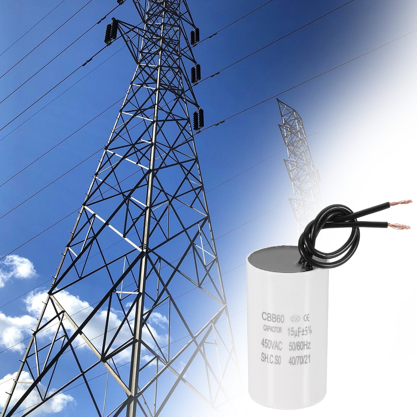 Premium 15uF CBB60 Run Capacitor 450V AC for Motor Start Appliances image 14