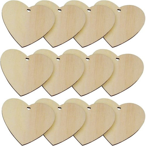 50 Rustic Wooden Hearts for DIY Crafts, Valentine's & Wedding Decor image 5