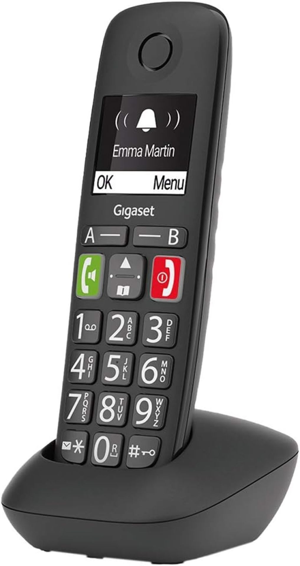 Gigaset E290A Single Cordless Phone - Black (S30852-H2921-L101) image 0