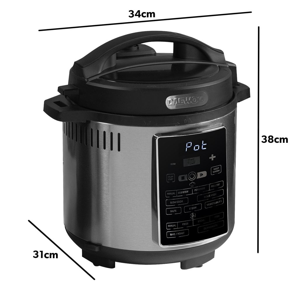 Daewoo  6L 2-in-1 Air Fryer Pressure Cooker image 7