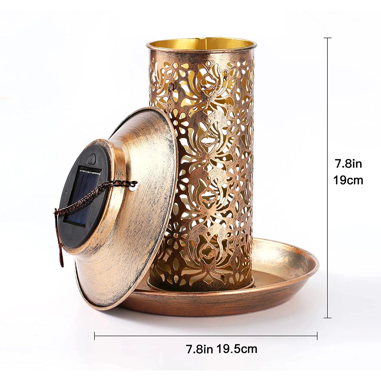 Solar Bird Feede Bird House With Light for Bird Lovers Outdoor Garden Backyar image 4