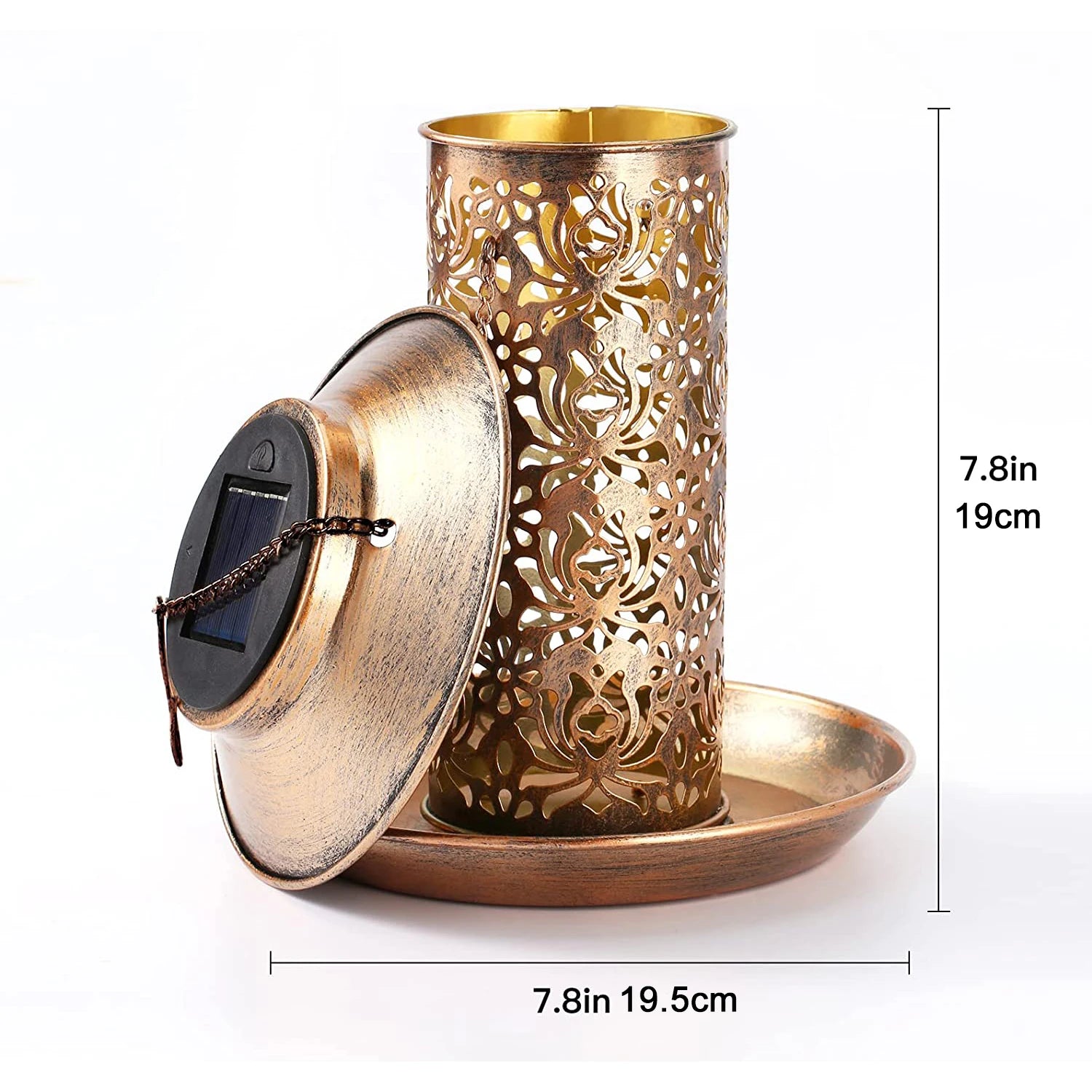 Solar Bird Feede Bird House With Light for Bird Lovers Outdoor Garden Backyar image 4