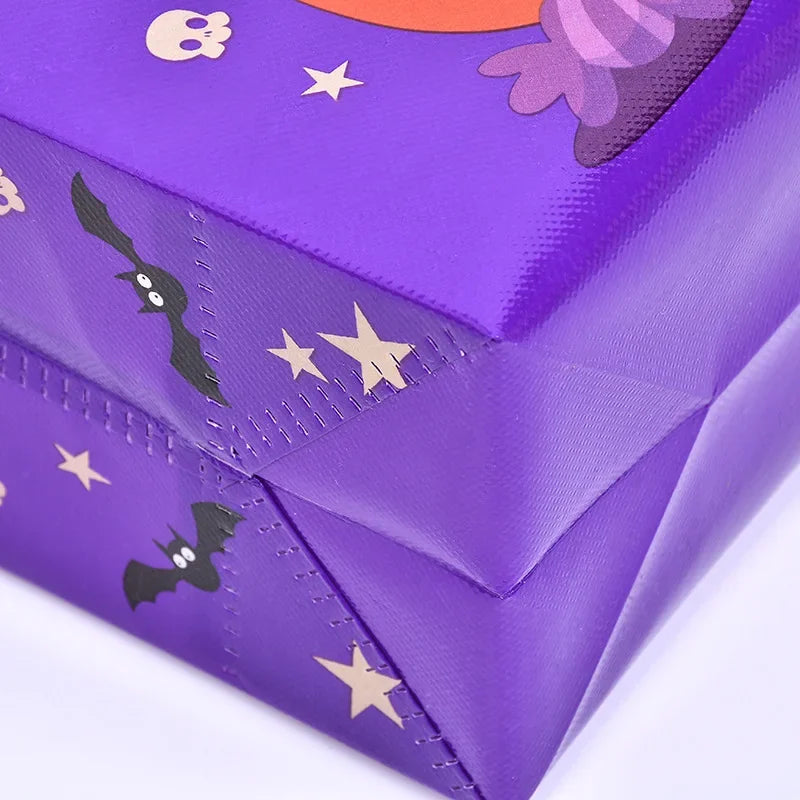 1-60pcsTrick or Treat Bags Halloween Tote Bag With Handle Halloween Party Kids image 4