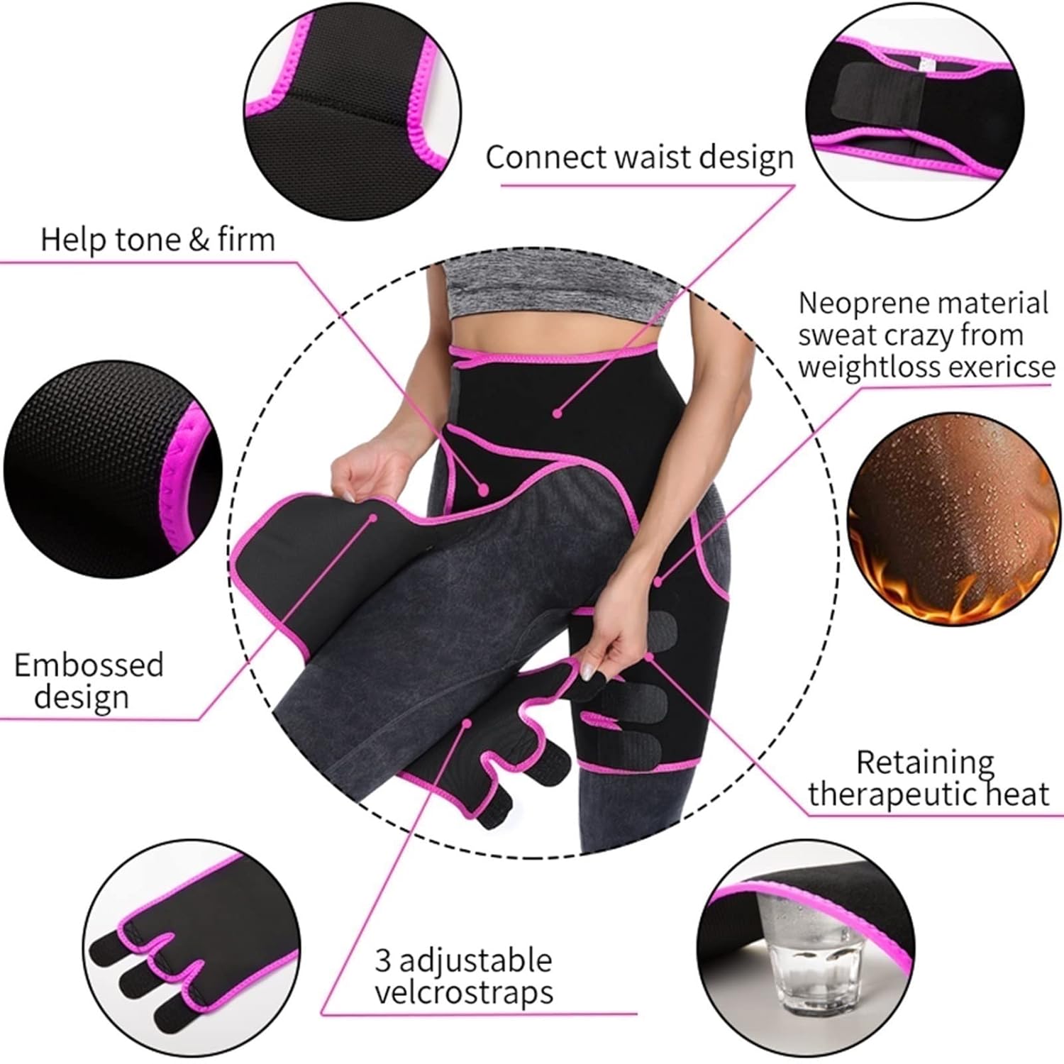 LARIAU Hip Brace Thigh Compression Sleeve-Groin Brace for Hip Pain Relief image 5