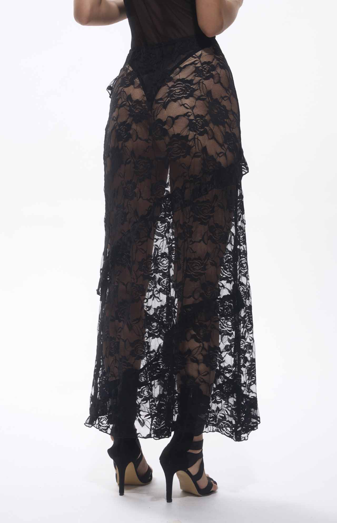 Serna Assymetrical Guipure Lace Skirt image 4