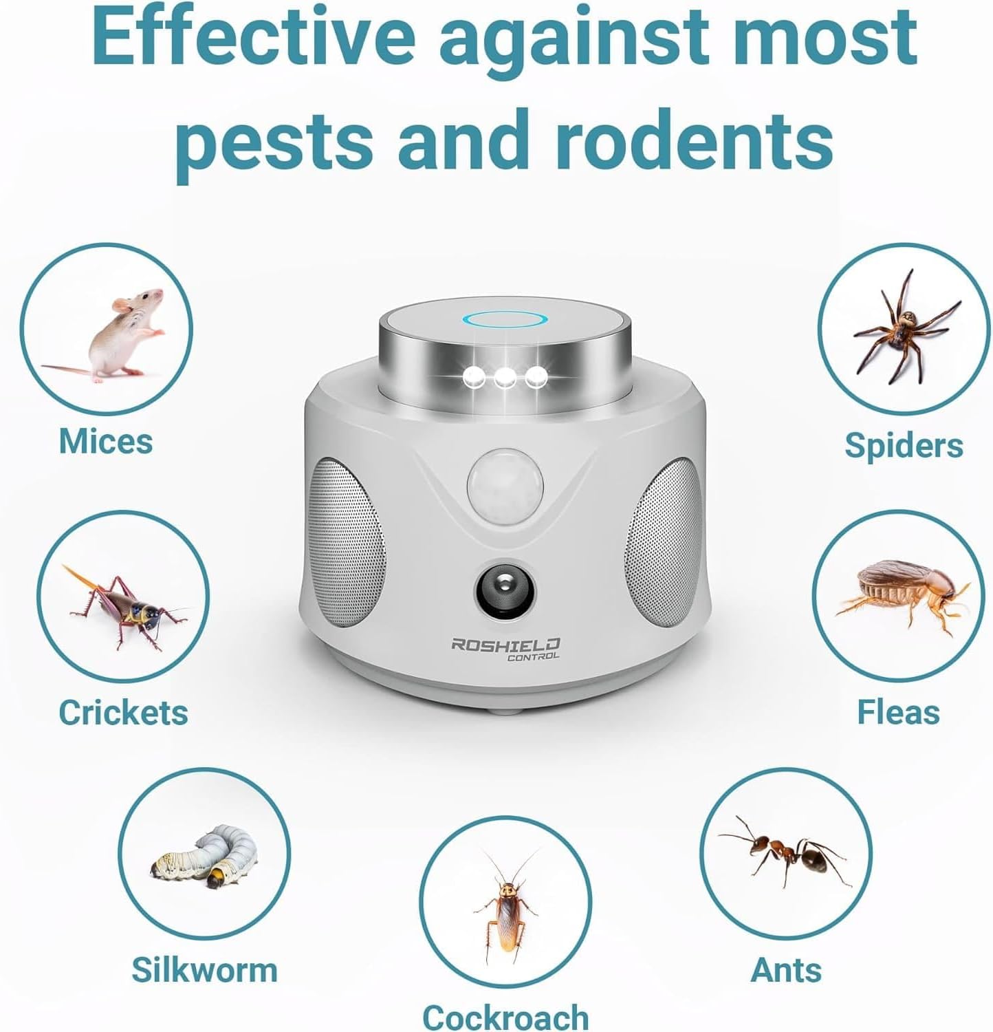 Roshield Pest Repellent - Advanced Ultrasonic Mice Repeller, Professional Plug-I image 5