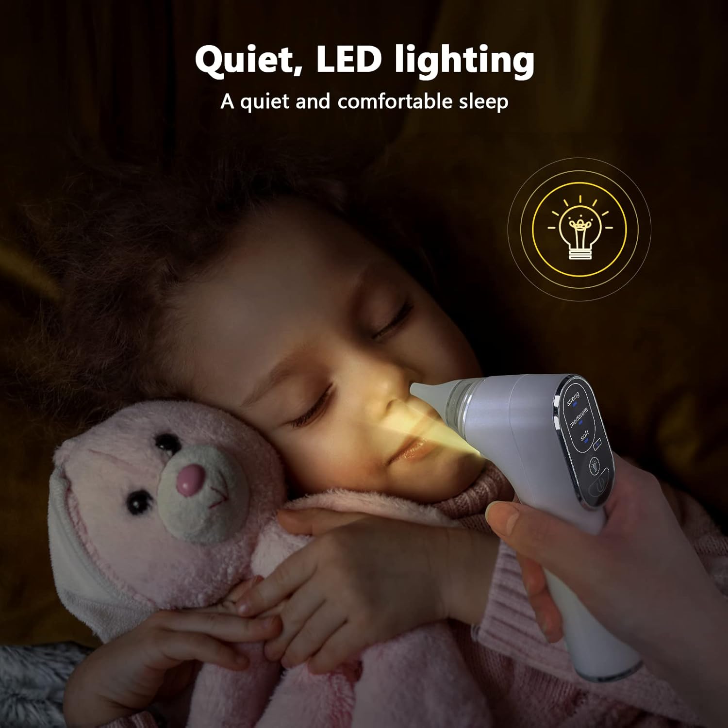 Baby Nasal Aspirator, Rechargeable Nasal Aspirator Baby Electric with 3 Suction image 3