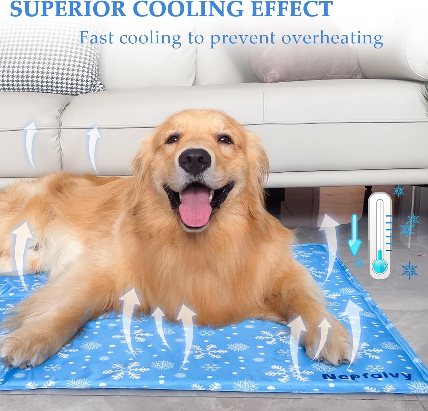 Nepfaivy Dog Cooling Mats Small - Self Cooling Mat for Dogs and Cats, Non-toxic image 4