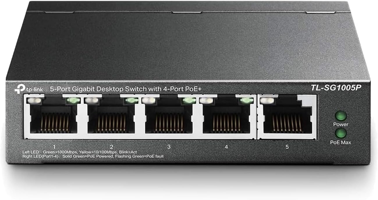 TP-Link 5-Port Gigabit Desktop PoE Switch with 4-Port PoE+, 65 W image 3