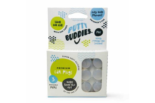PUTTY BUDDIES Original Swimming Earplug - White image 0