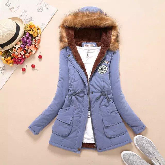 Hooded Medium-Long Casual Parka image 8