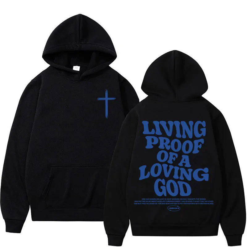 Harajuku Aesthetic Christian Jesus Church Hoodie Bible Verse God Loves Y2K image 5