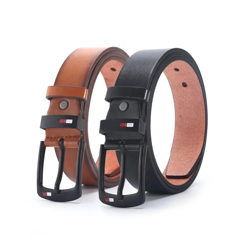 Luxury Brand Men's Slide Buckle Belt Synthetic Leather. image 2