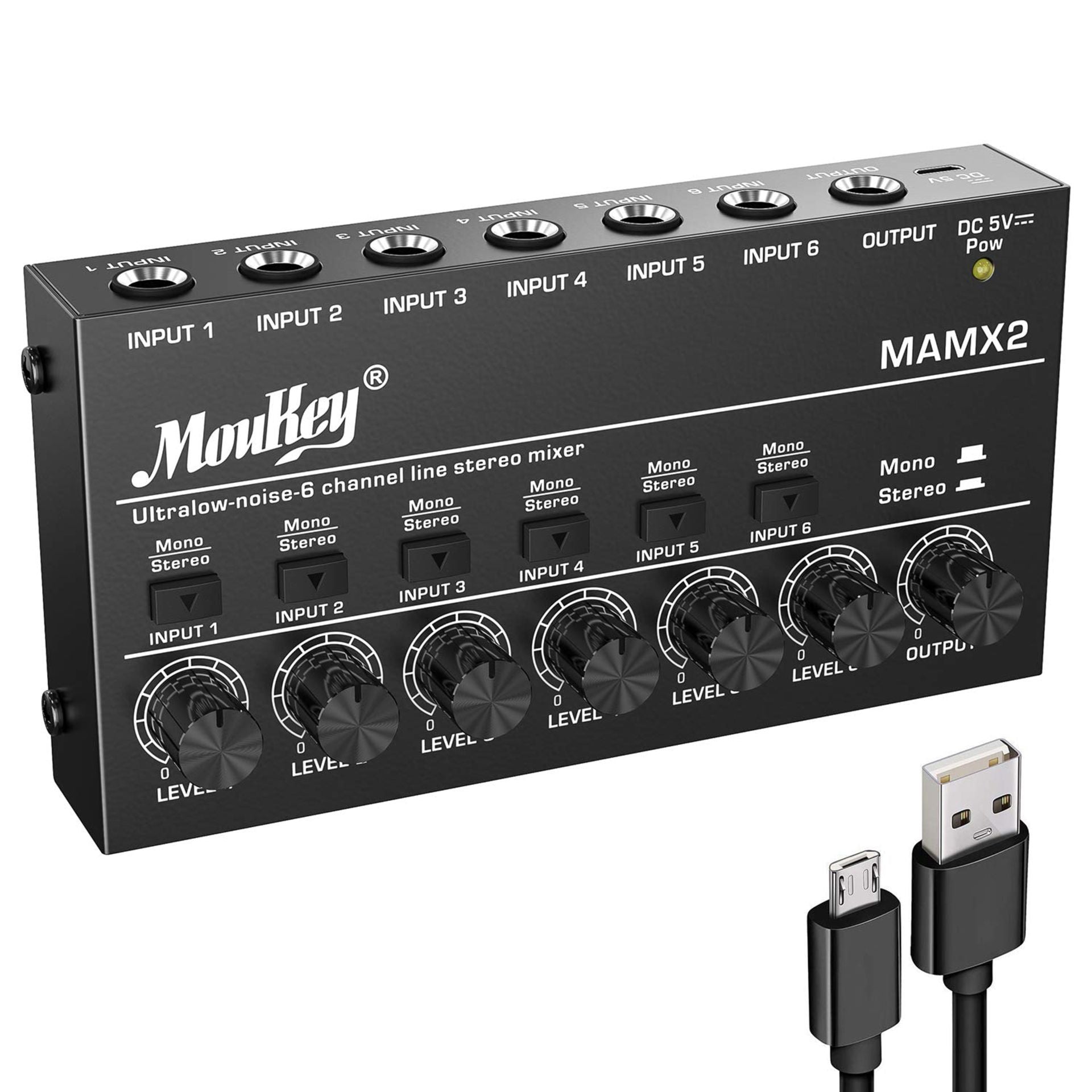 Moukey Ultra Low-Noise 6-Channel Line Mixer for Sub-Mixing image 0
