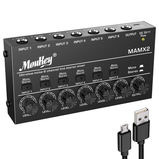 Moukey Ultra Low-Noise 6-Channel Line Mixer for Sub-Mixing image 0