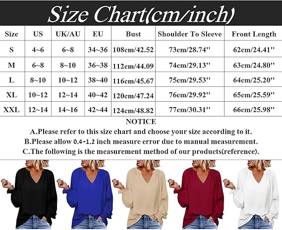 Dokotoo Womens Blouses Fashion Long Sleeve Shirts V Neck Business Casual image 7