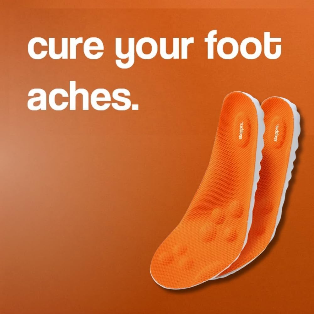 Stepprs 4D Memory Foam Thermal Insoles: Arch Support for All-Day Foot Comfort image 5