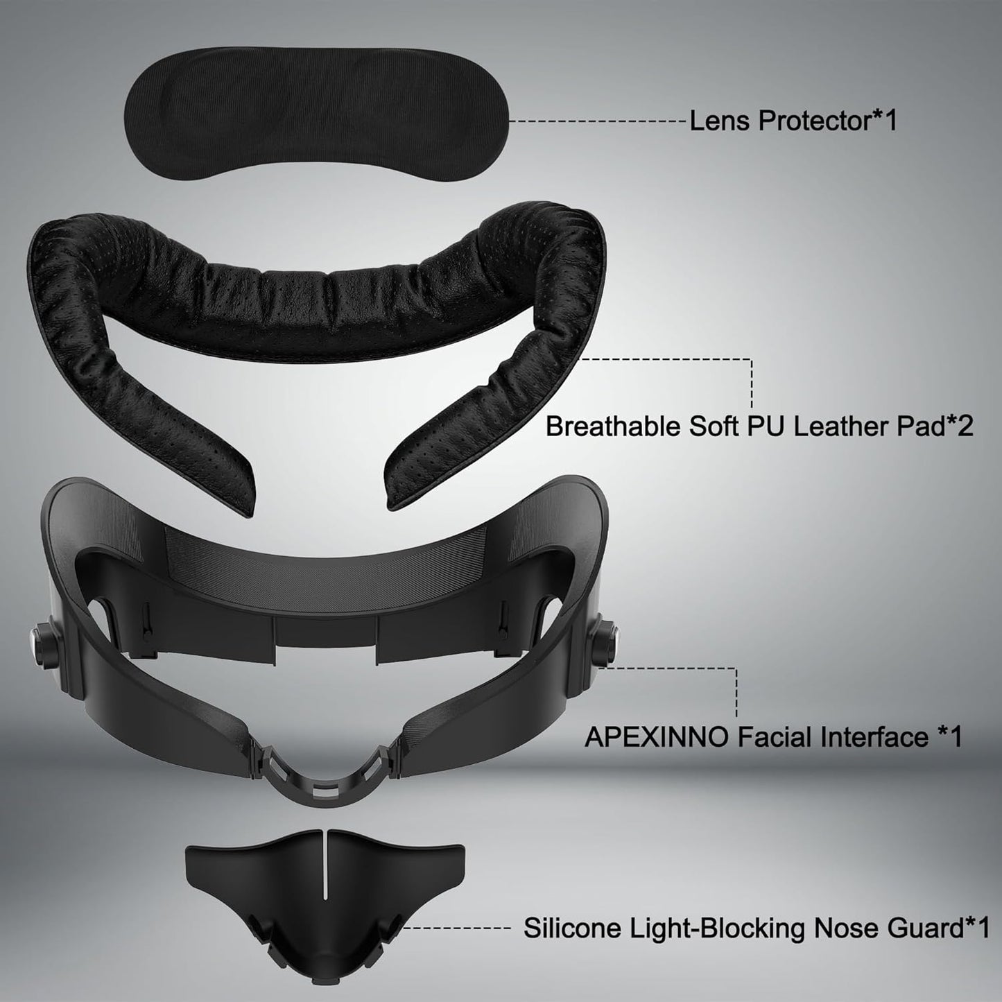 APEXINNO Adjustable Facial Interface for Meta Quest 3, with depth adjustment image 4
