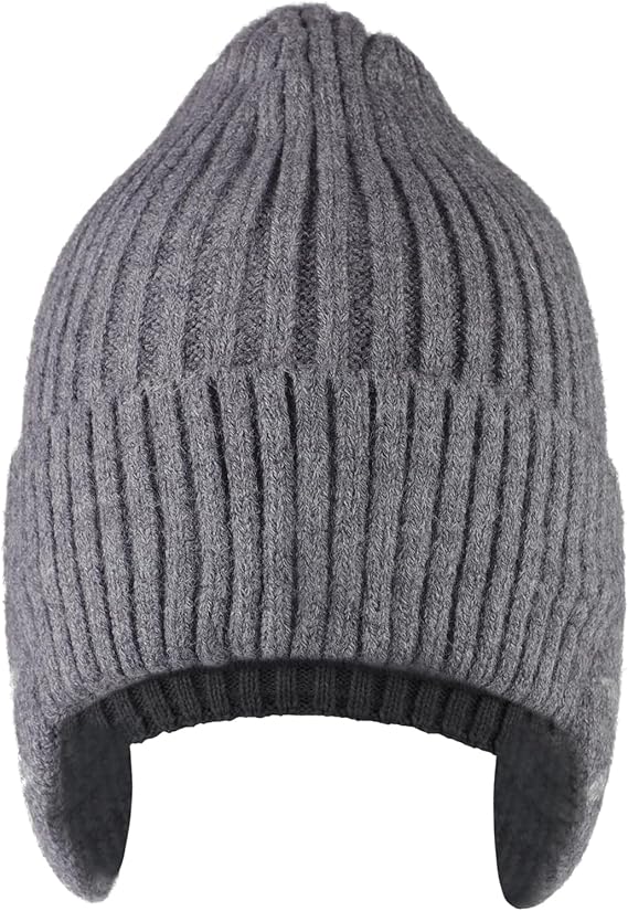 NICEYEA Winter Warm Knitted Beanies Hat for Men Women Thermal Skull Cap with Win image 4