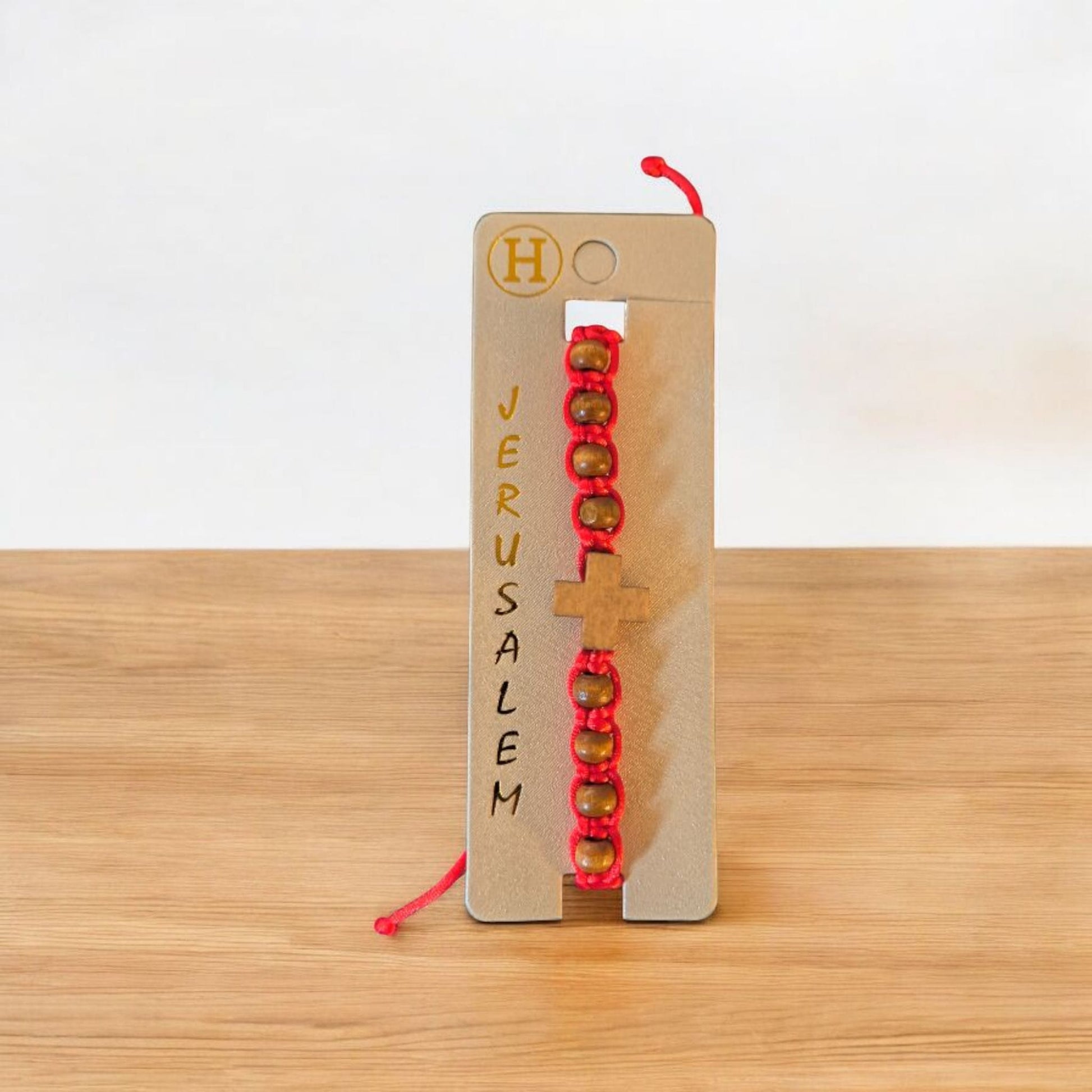 Holy Land Jerusalem Bracelet-Olive Wood Cross image 4