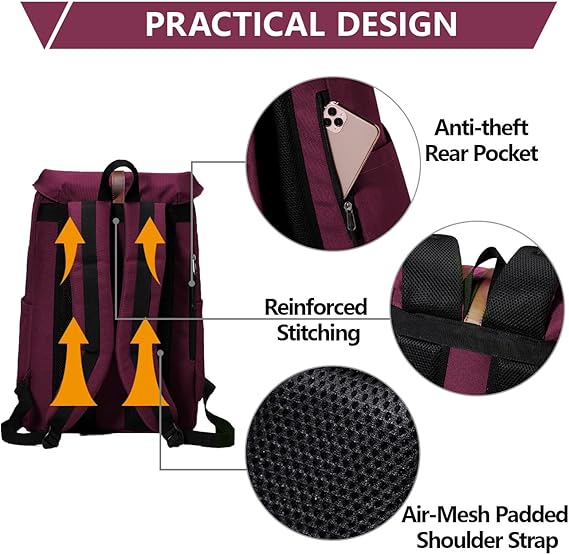 Kasgo Laptop Backpack for Women image 3