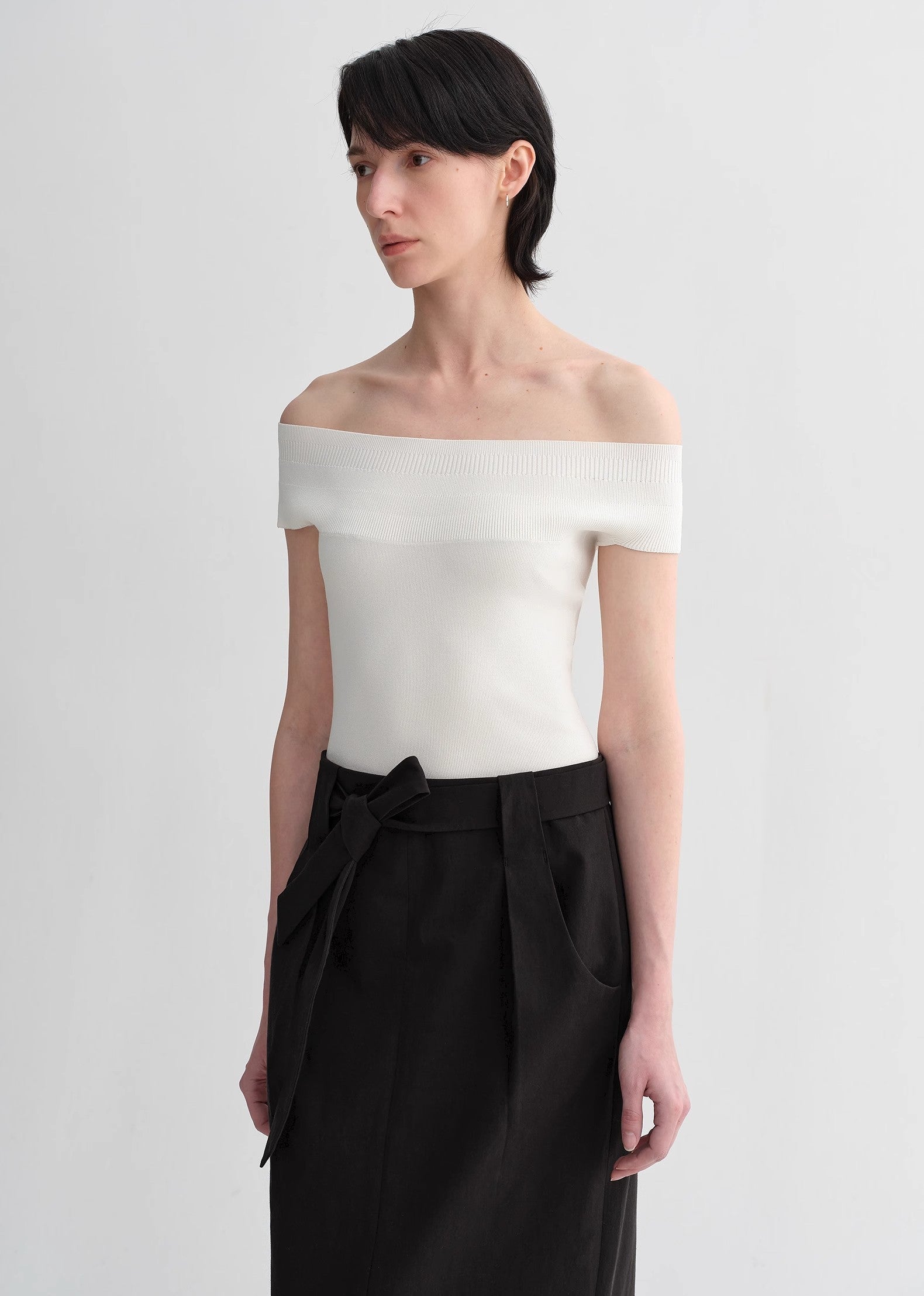 Mulberry Silk Blended One-Shoulder Strapless Elegant Multi-Color Knitted Summer image 17