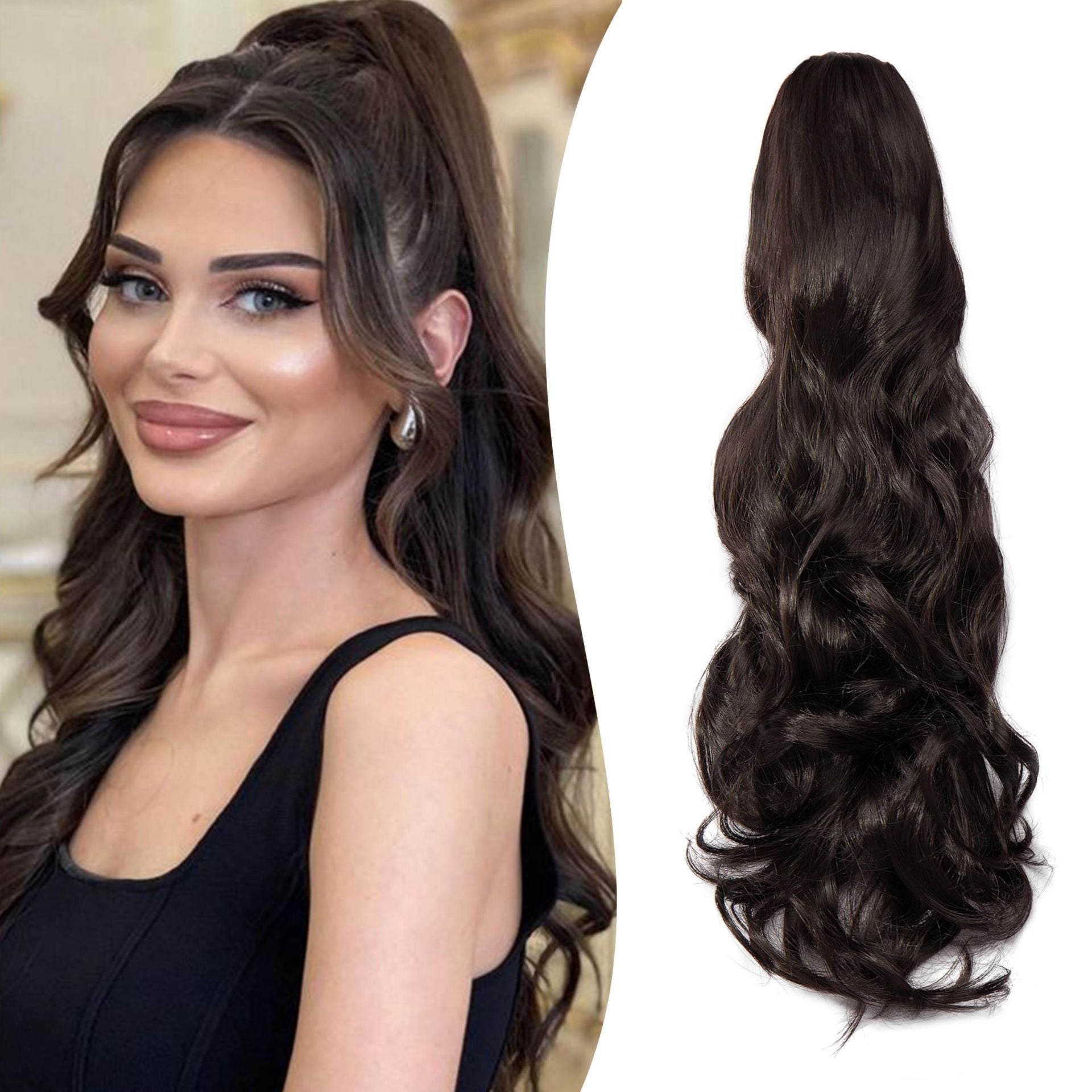 Gairyan Clip in Hair Extensions Curly Wavy Long image 0