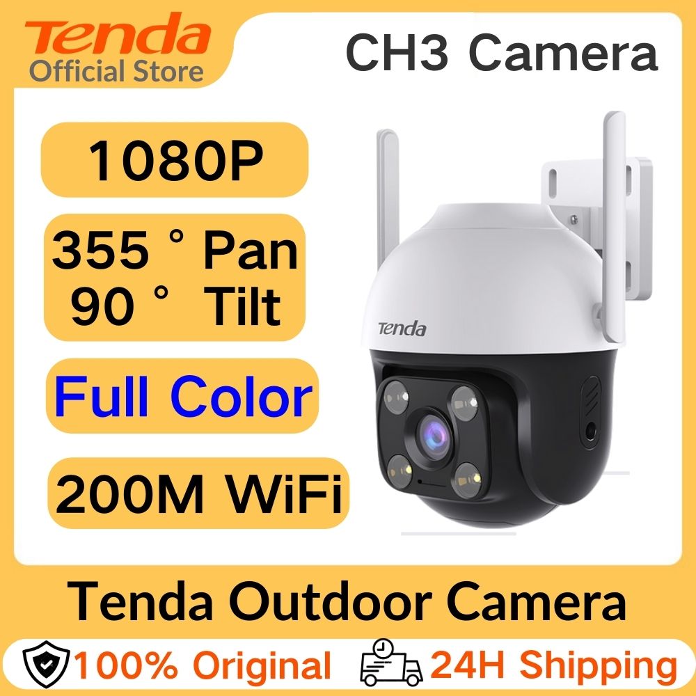 Tenda 4MP Outdoor Wi-Fi Pan/Tilt Camera: 360° Full-Color Night Vision image 3
