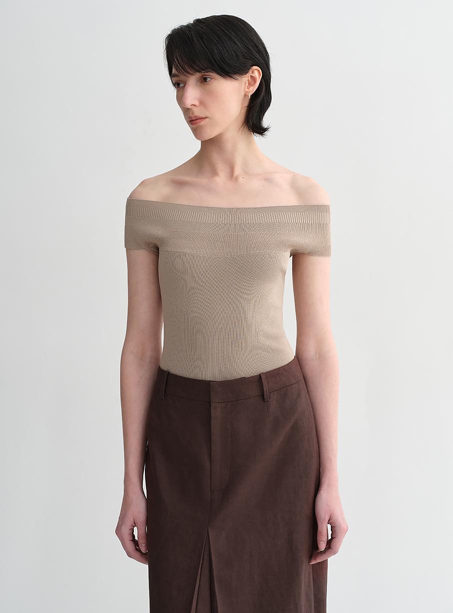 Mulberry Silk Blended One-Shoulder Strapless Elegant Multi-Color Knitted Summer image 11