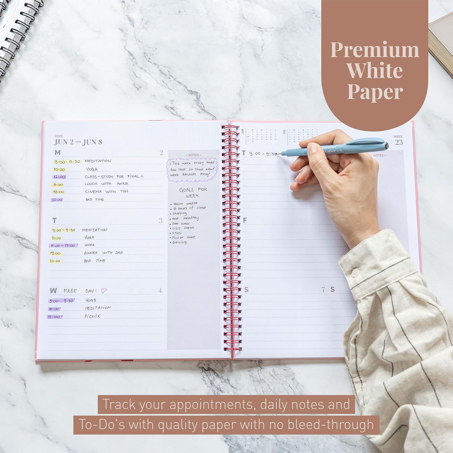 Rileys & Co 2025 Floating Weekly Planner - Annual Weekly & Monthly Agenda Planne image 3