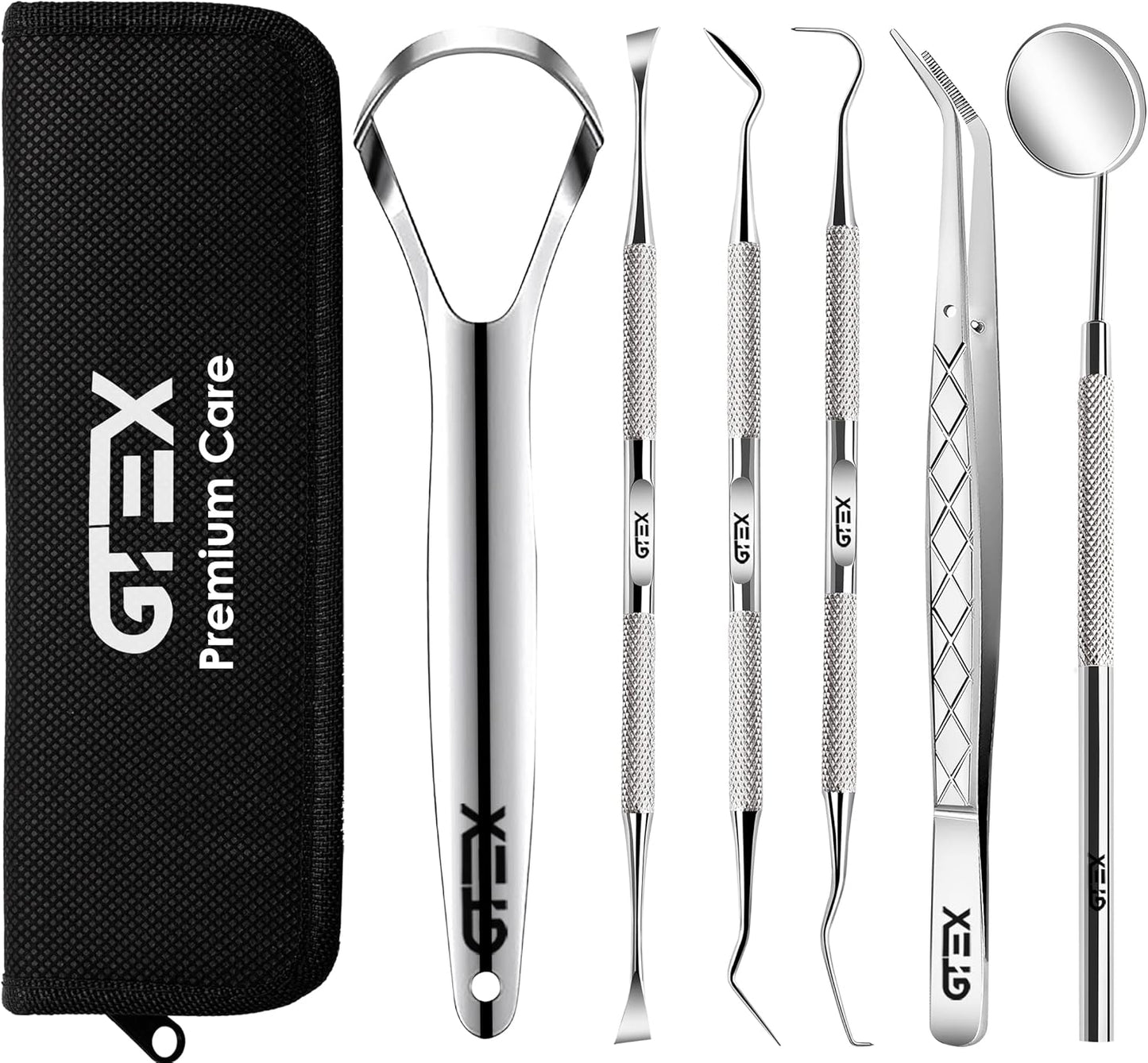 GTEX 6-Piece Professional Dental Plaque Remover Kit for Home Teeth Cleaning image 3