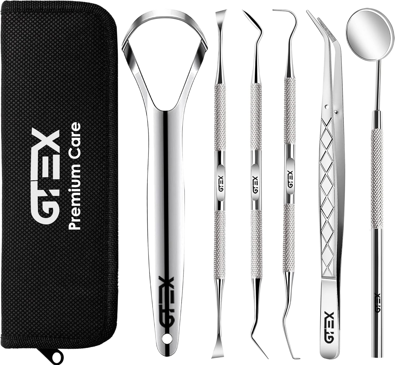 GTEX 6-Piece Professional Dental Plaque Remover Kit for Home Teeth Cleaning image 3