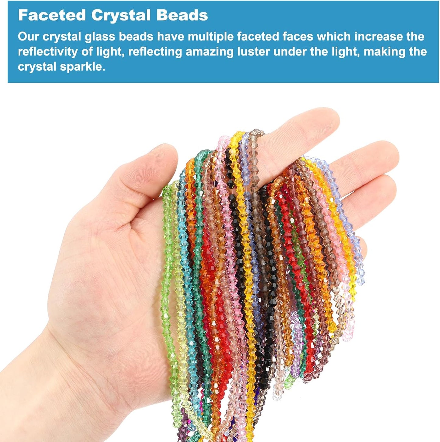 PATIKIL 840 Pcs Lemon Yellow 4mm Faceted Crystal Beads Jewelry Making image 23