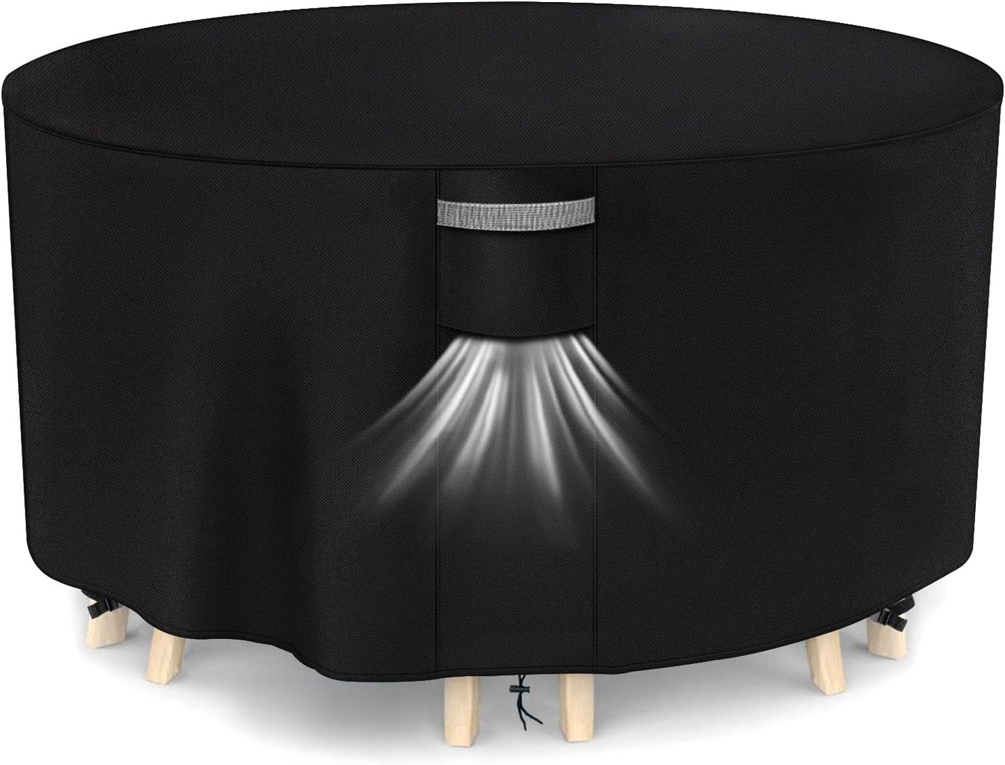 Dokon Garden Furniture Covers Waterproof, Garden Table Cover with Air Vent, image 3