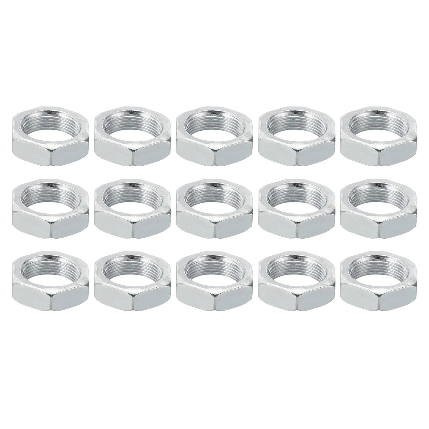 Durable M18x1.0 Steel Hex Nuts: Zinc Finish, Metric Thread, 15-Piece Set image 9