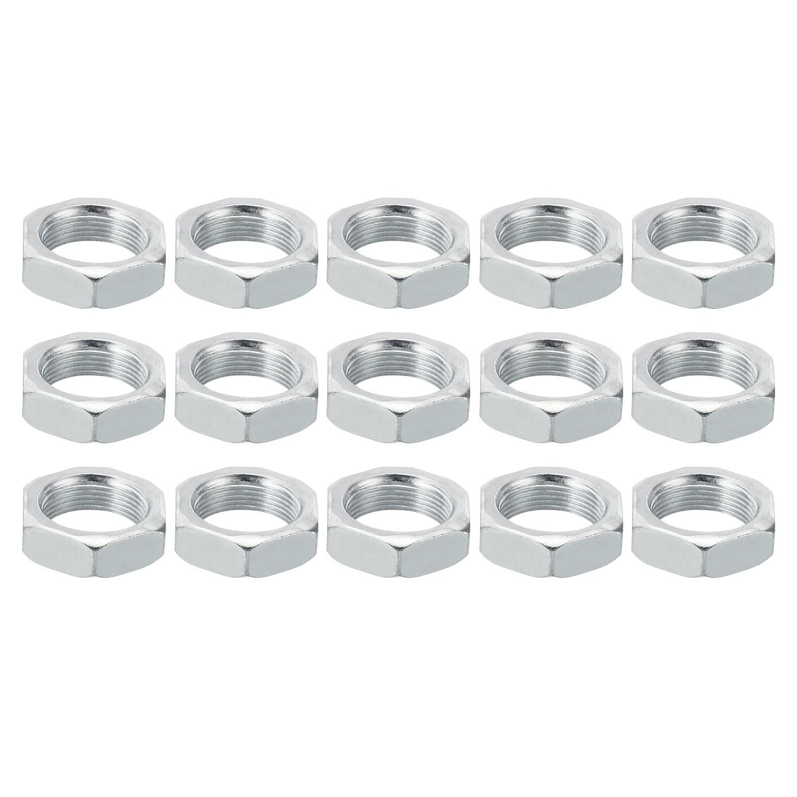 Durable M18x1.0 Steel Hex Nuts: Zinc Finish, Metric Thread, 15-Piece Set image 9