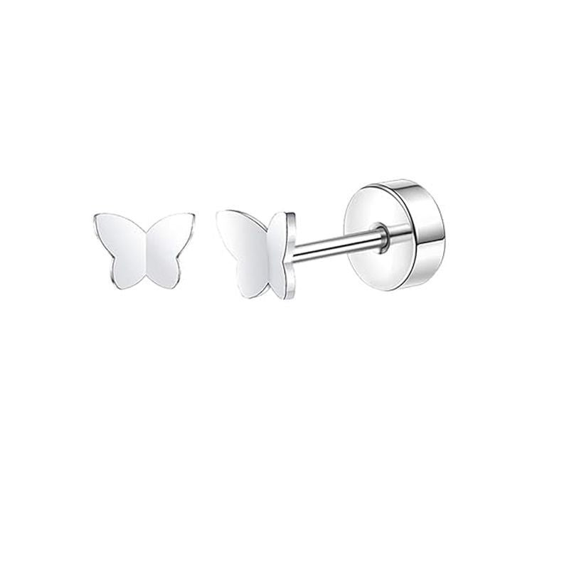 Chic Stainless Steel Heart Moon Studs - Versatile Tragus Cartilage Piercings image 5