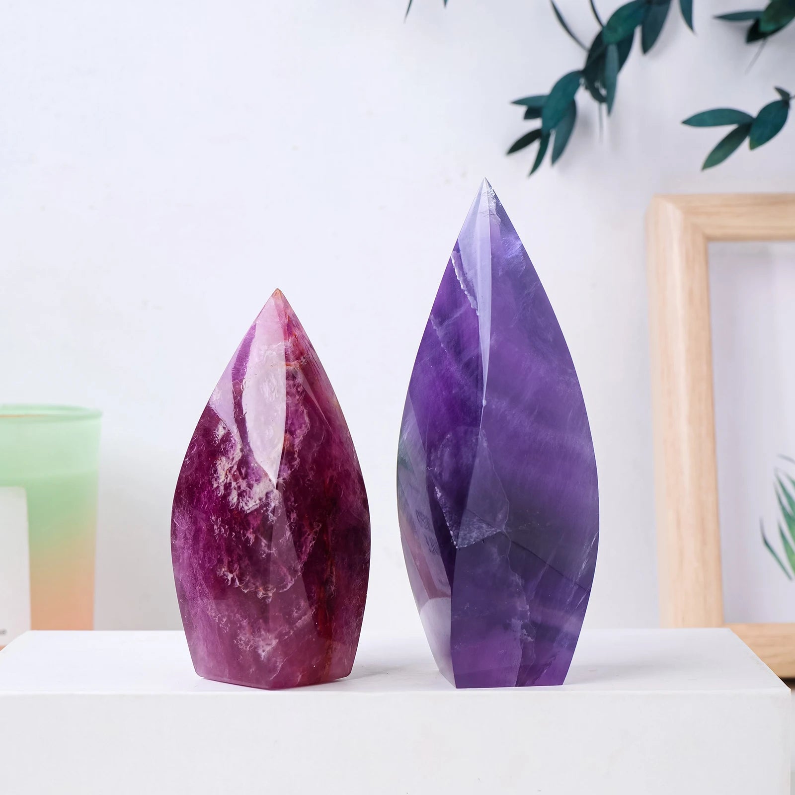 Healing Stone Natural Crystal Candy Crystal Flame for Home Decoration image 5