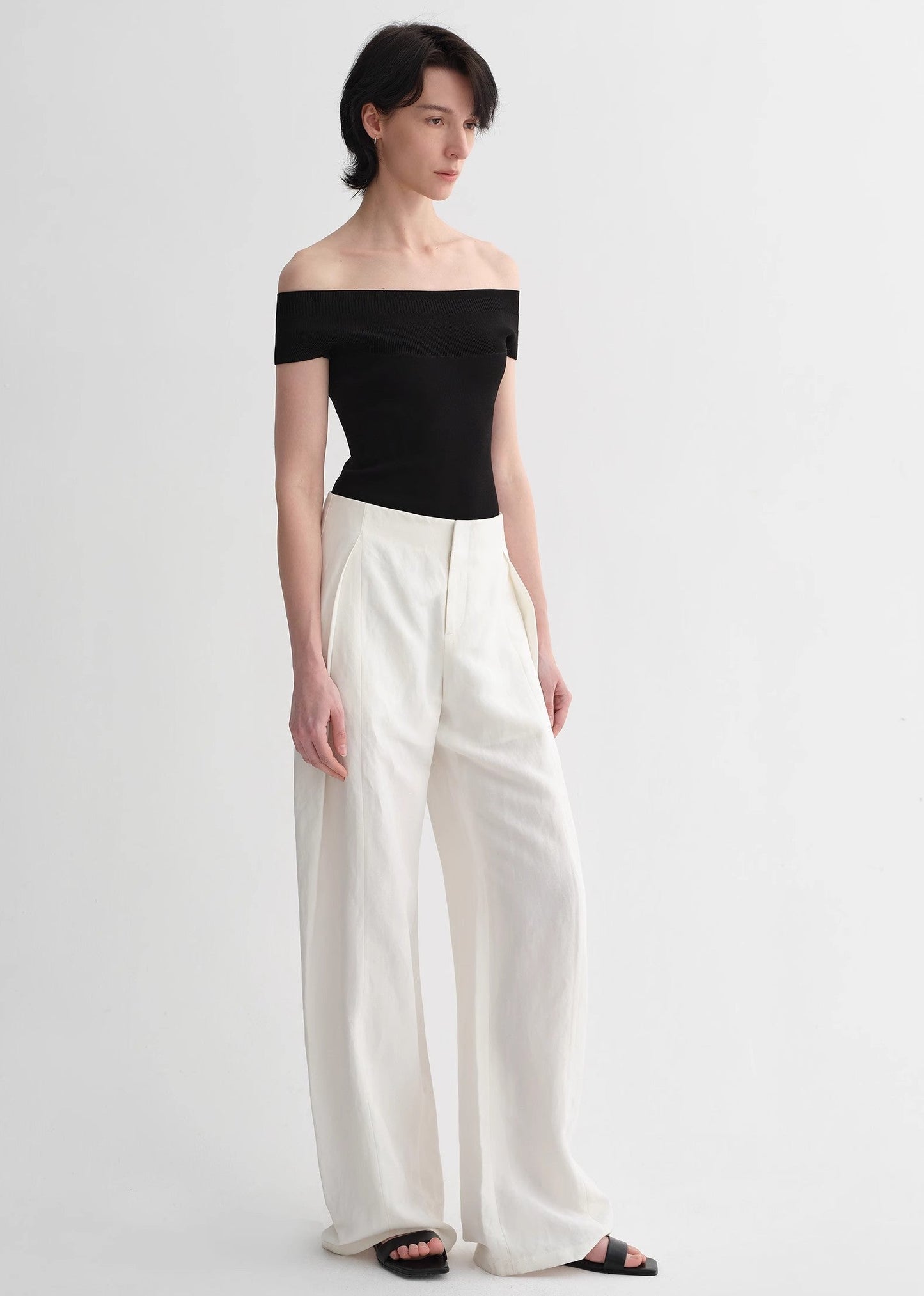 Mulberry Silk Blended One-Shoulder Strapless Elegant Multi-Color Knitted Summer image 9