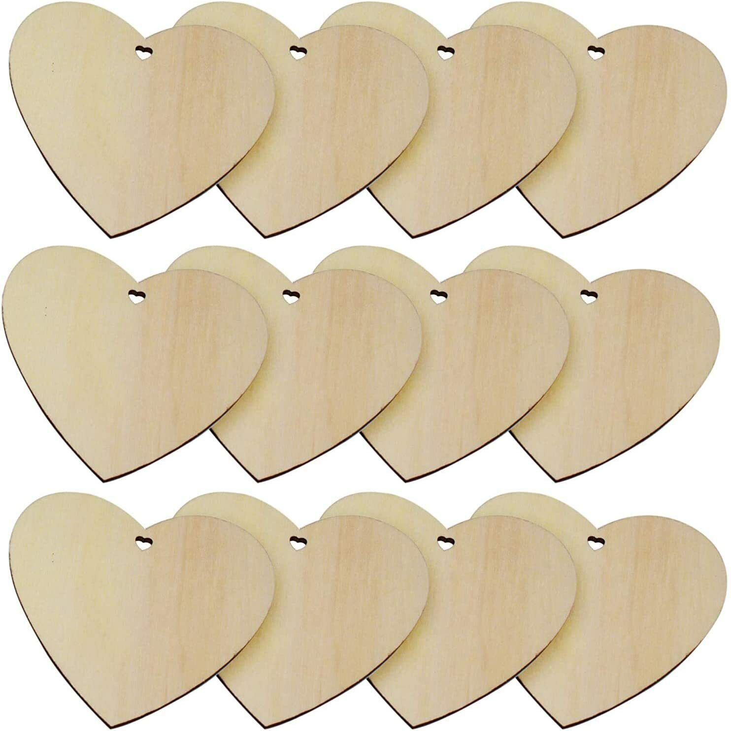 50 Rustic Wooden Hearts for DIY Crafts, Valentine's & Wedding Decor image 6