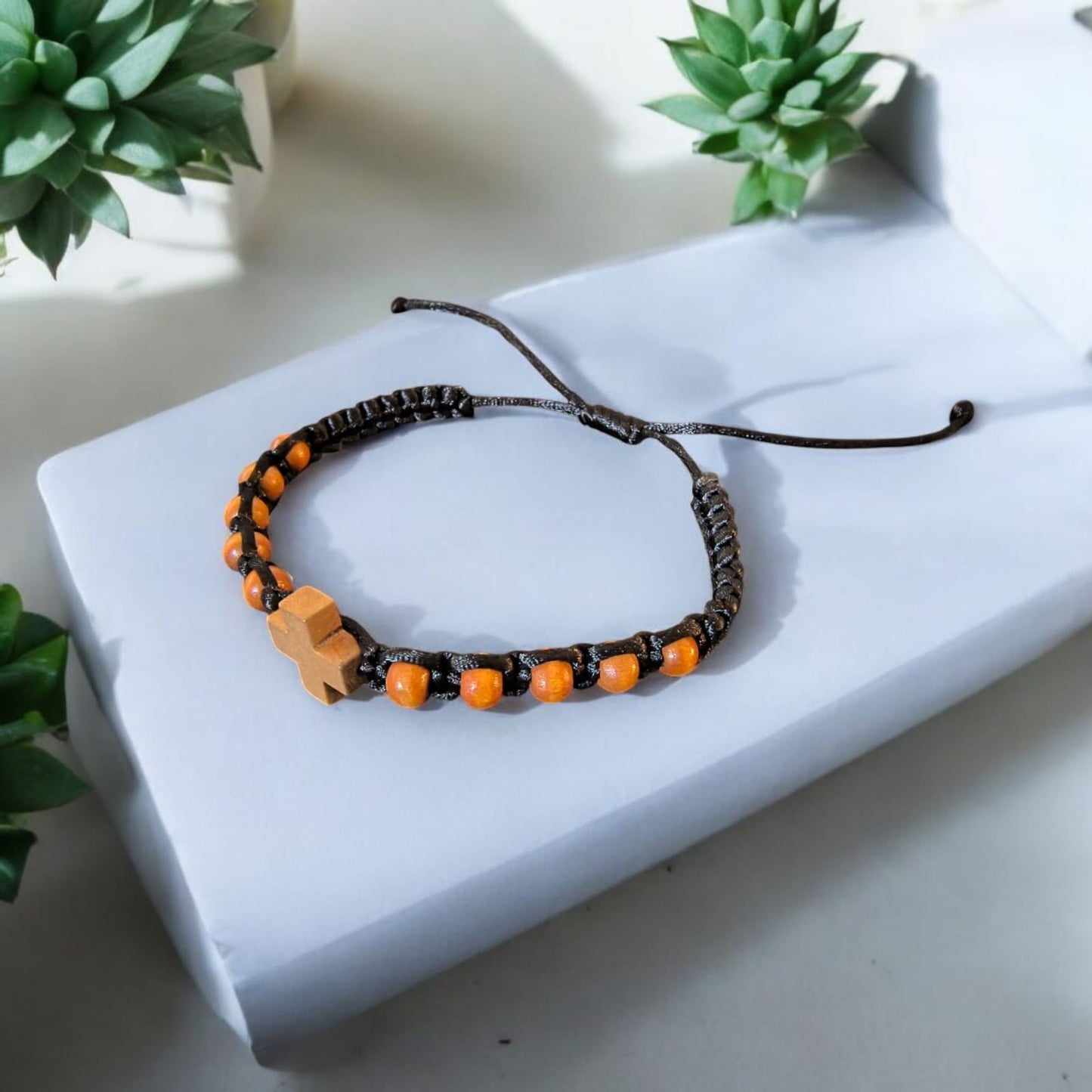 Holy Land Jerusalem Bracelet-Olive Wood Cross image 0