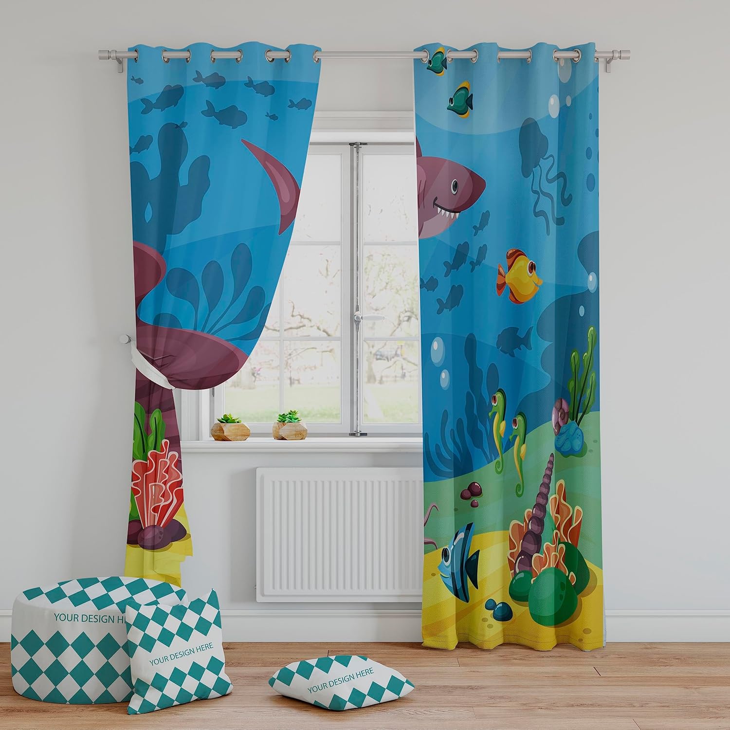 SHUIZHIHE Print Curtains Printed Curtains Boys and Girls Room image 6