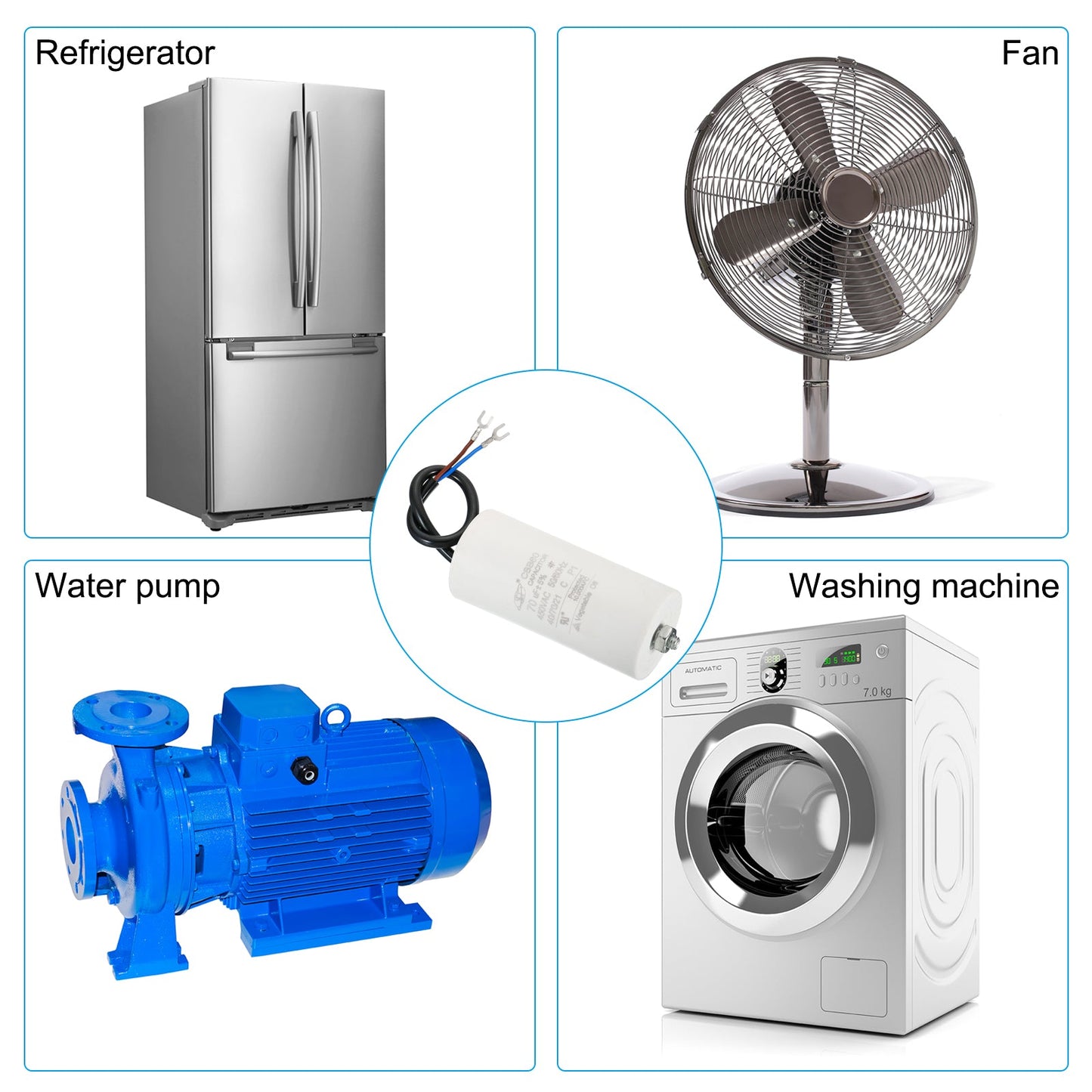 Harfington CBB60 70uF AC450V Run Capacitor for Motors & HVAC image 3