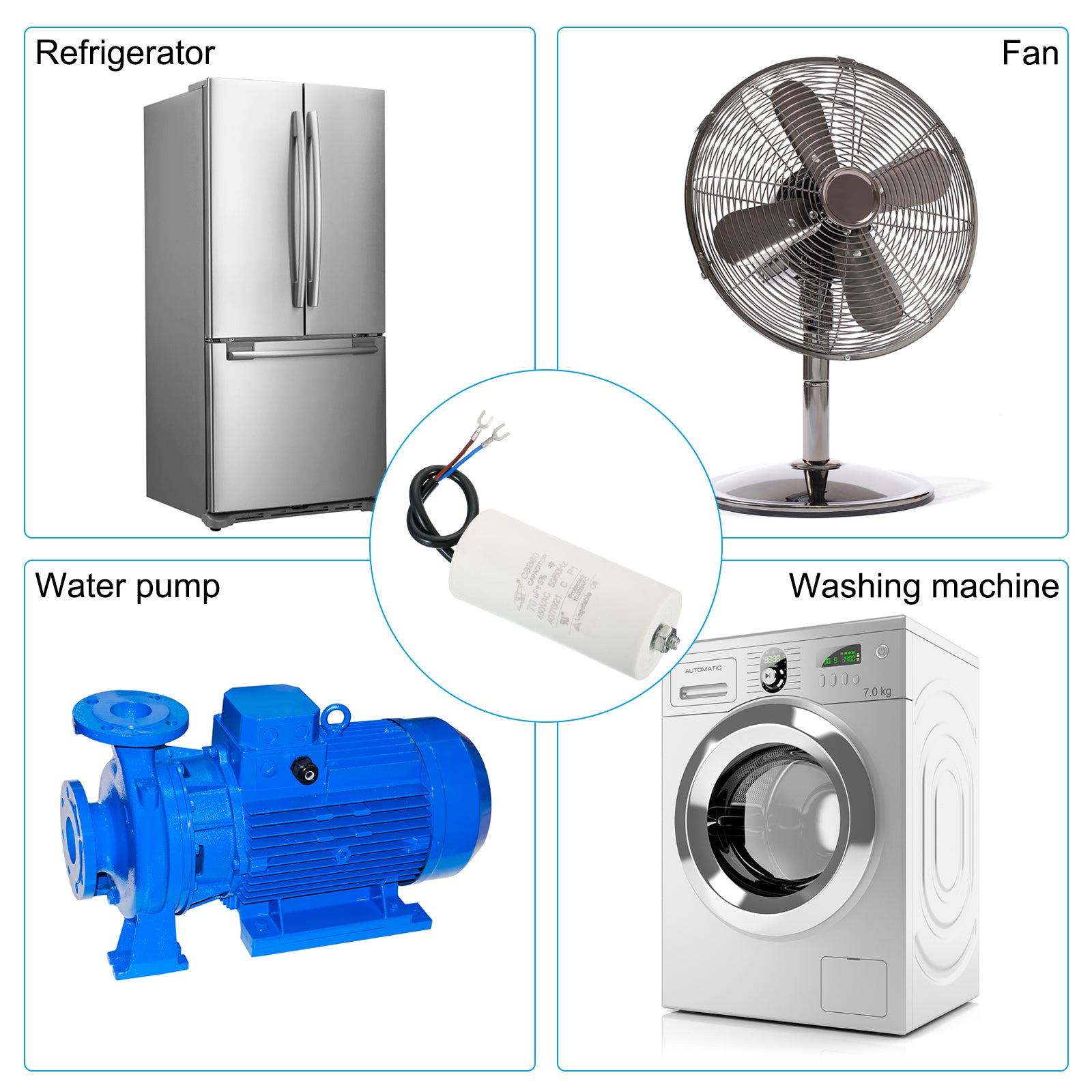 Harfington CBB60 70uF AC450V Run Capacitor for Motors & HVAC image 3