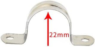 MACHSWON 10-Pack 22mm 304 Stainless Steel Rigid Two-Hole U-Tube Pipe Clamps image 1